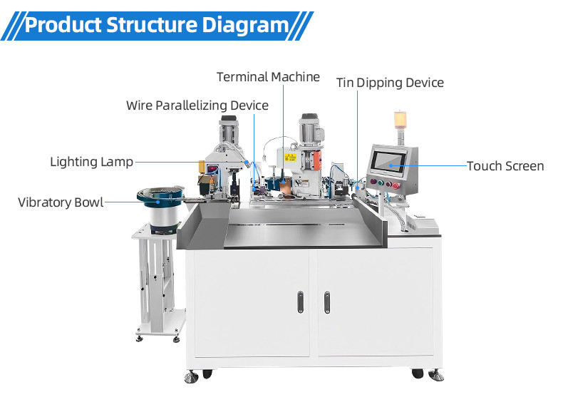 TR-3002 fully automatic three-in-one crimping terminal machine