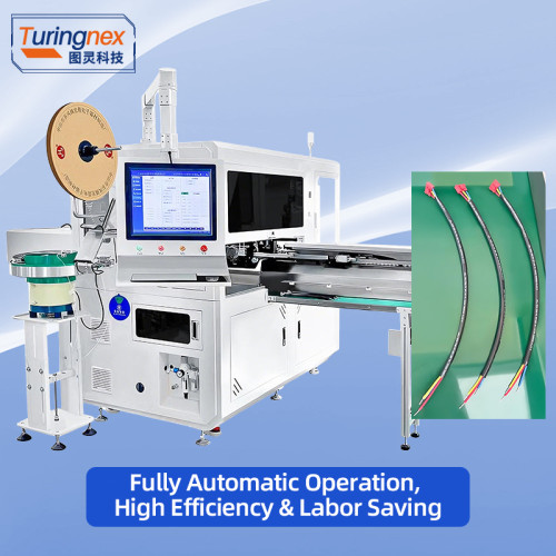 TR-CK02 Fully Automatic Single-Head Terminal Crimping, Housing Insertion and Sleeve Threading Machine