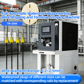 TR-2365 Full-Automatic Waterproof Plug Inserting, Wire Stripping and Terminal Crimping Machine