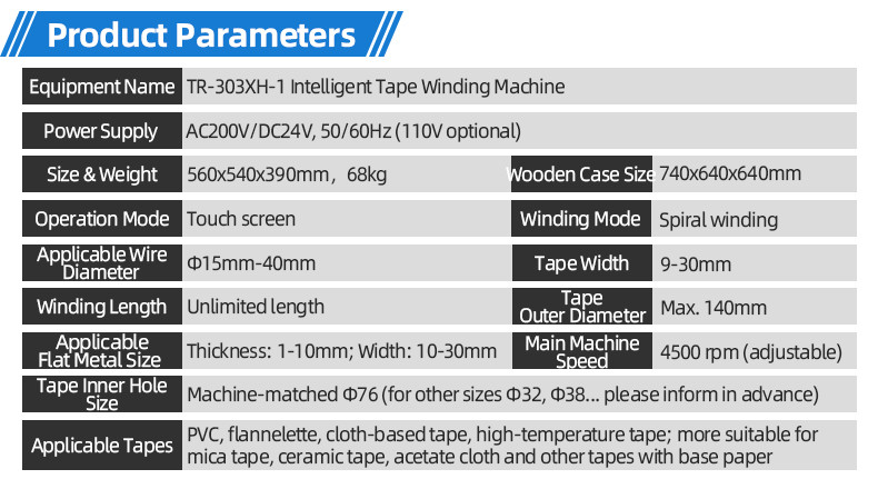 TR-303K Semi-automatic Single Pull Tape Wrapping Machine