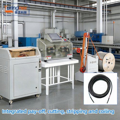 TR-DJ302 Wire Cutting, Stripping and Coiling Machine (with Pay-off Stand)