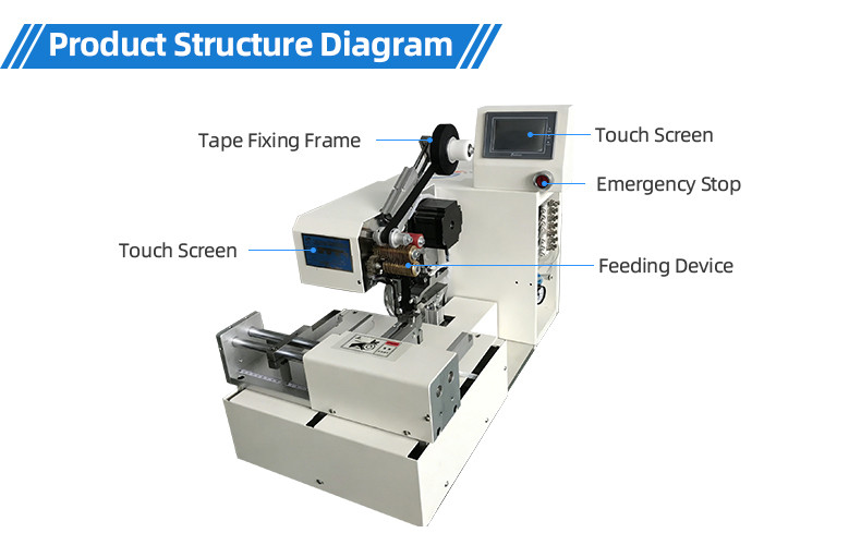 TR-J5 semi-automatic 85mm wide point tape wrapping machine
