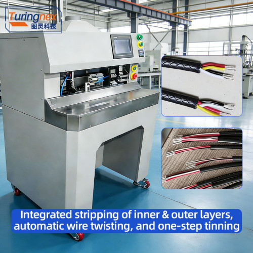 TR-701X Automatic Sheathed Wire Stripping, Twisting and Tinning Machine