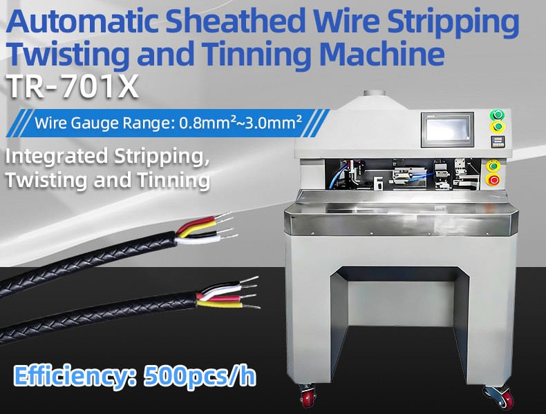  TR-901 Sheath Thread Stripping 200 Tinning Terminal Crimping Machine 