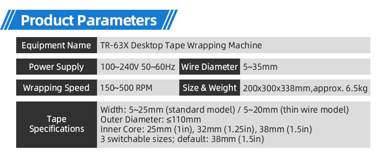 TR-303K Semi-automatic Single Pull Tape Wrapping Machine