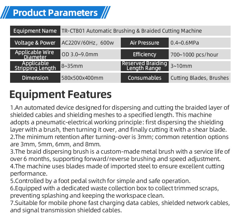 TR-315 Semi-auto Pneumatic Multi-cores Wire Stripping Machine