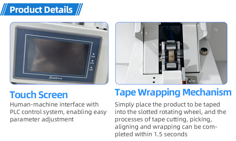 TR-J5 semi-automatic 85mm wide point tape wrapping machine