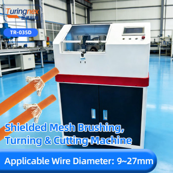 TR-035D Shielded Mesh Brushing, Turning & Cutting Machine