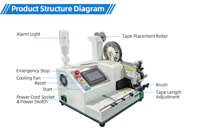 TR-J5 semi-automatic 85mm wide point tape wrapping machine