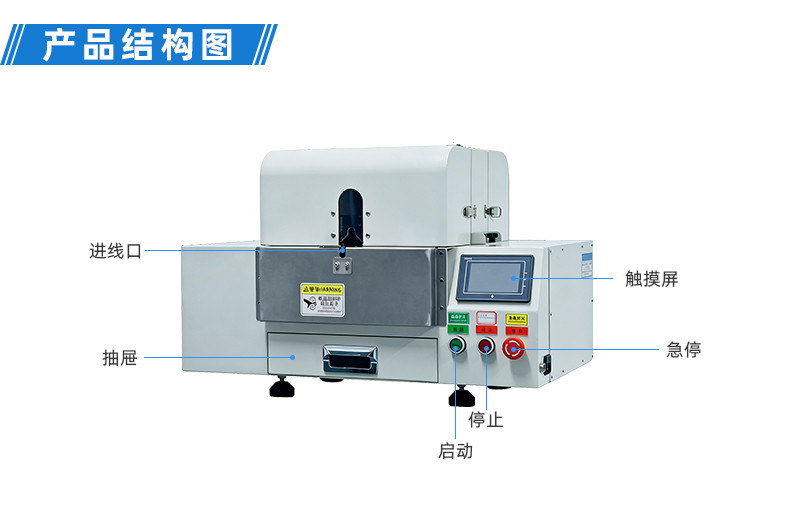 TR-H12 一出5排线套热缩管烤管机