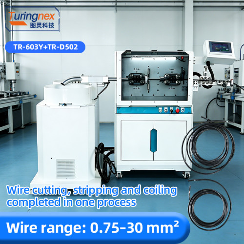 TR-603Y Large Square Computerized Wire Stripping Machine+ TR-D502 Wire Winding Machine