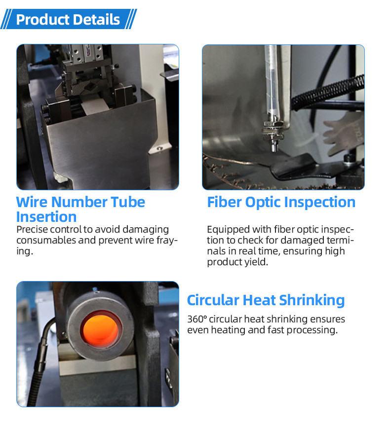 TR-3001 double-head 4T heat shrinkable tube terminal machine