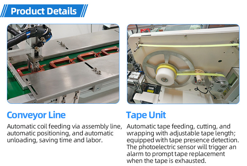TR-J5 semi-automatic 85mm wide point tape wrapping machine