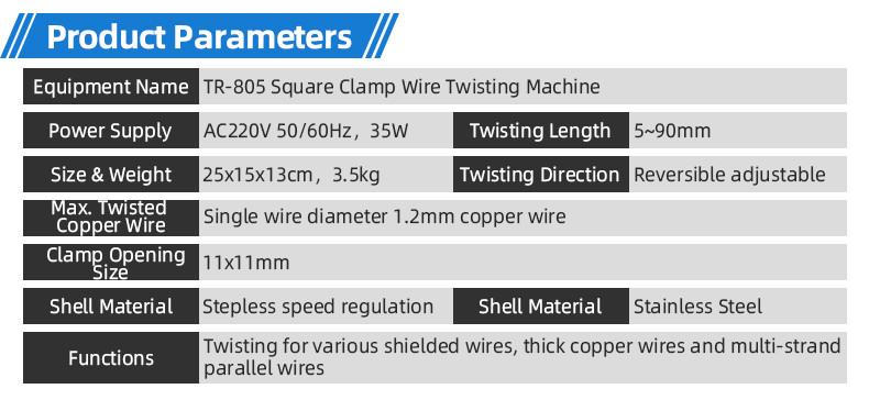 TR-3001 double-head 4T heat shrinkable tube terminal machine