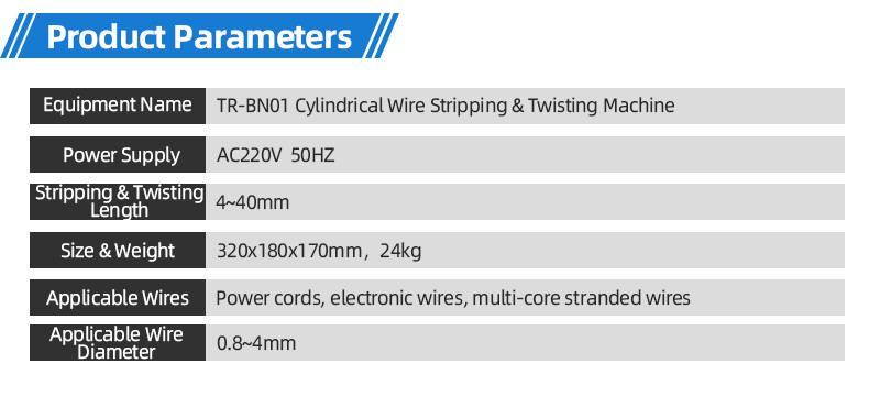 TR-315 Semi-auto Pneumatic Multi-cores Wire Stripping Machine