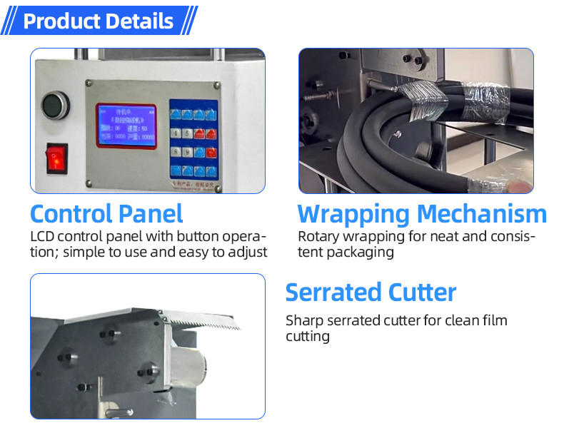 TR-J5 semi-automatic 85mm wide point tape wrapping machine