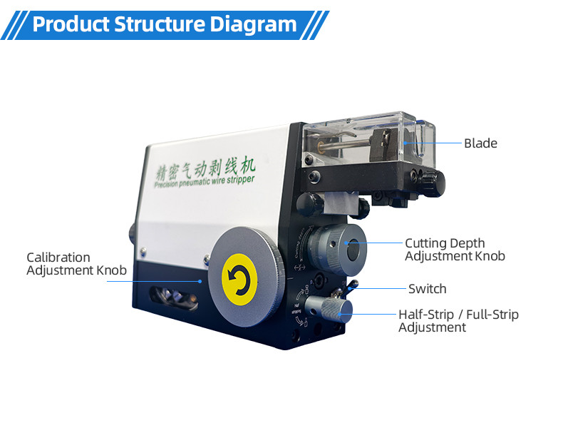 TR-315 Semi-auto Pneumatic Multi-cores Wire Stripping Machine