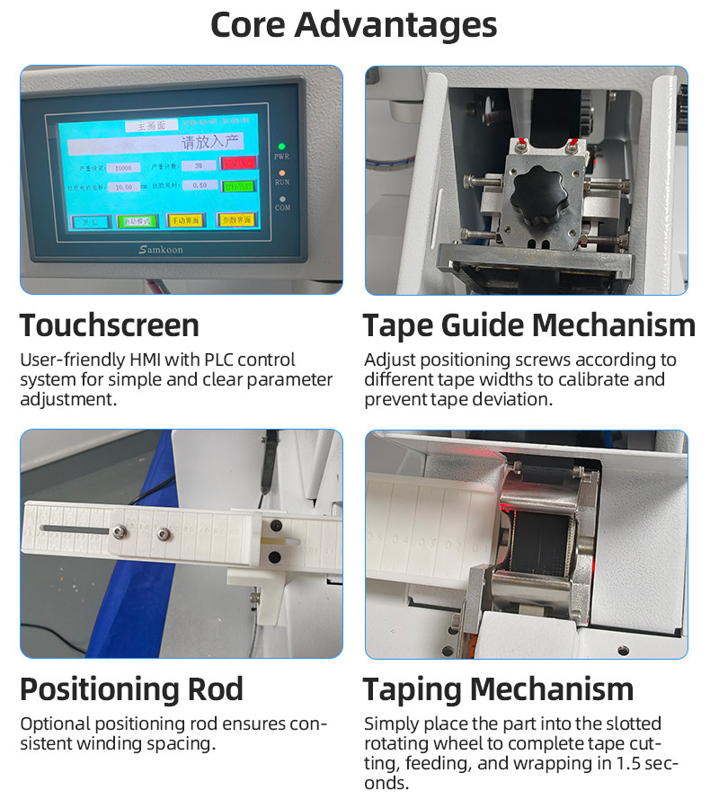 TR-J5 semi-automatic 85mm wide point tape wrapping machine
