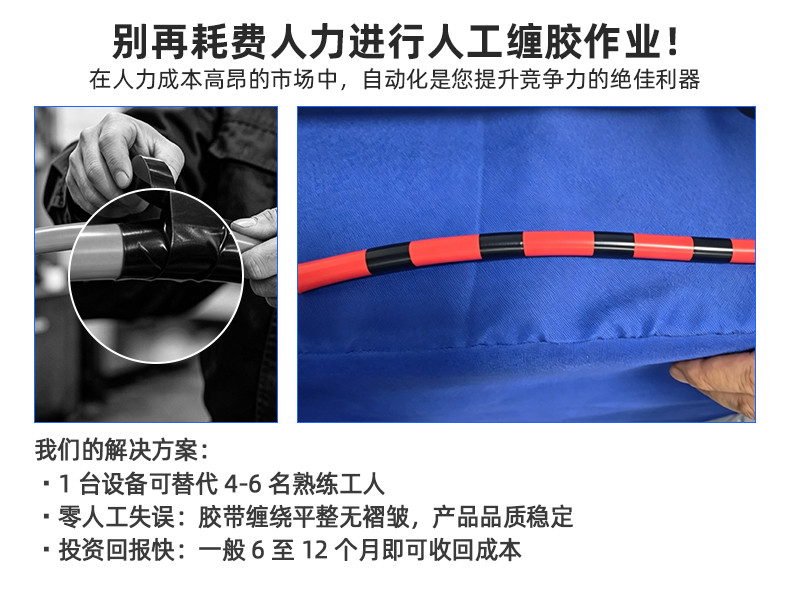 TR-J5半自动85mm宽点缠胶布机