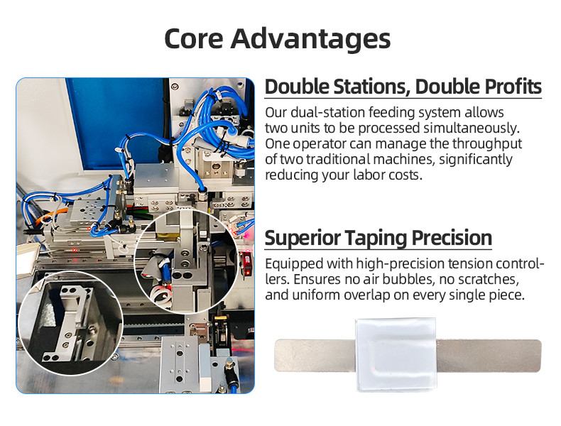 TR-J5 semi-automatic 85mm wide point tape wrapping machine