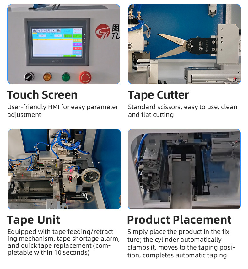 TR-J5 semi-automatic 85mm wide point tape wrapping machine