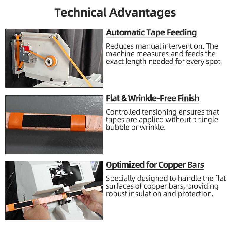 TR-J5 semi-automatic 85mm wide point tape wrapping machine