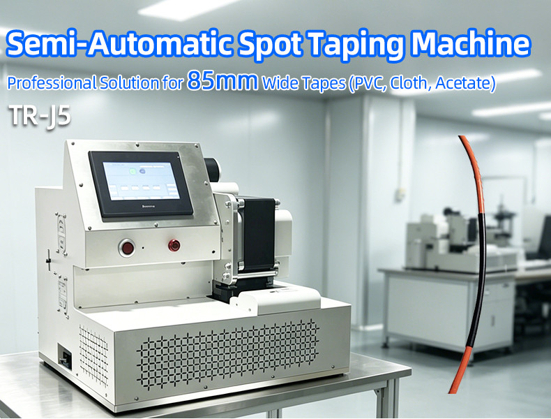 TR-J5 semi-automatic 85mm wide point tape wrapping machine