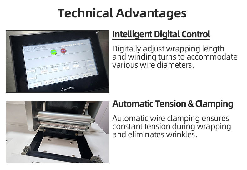 TR-J5 semi-automatic 85mm wide point tape wrapping machine