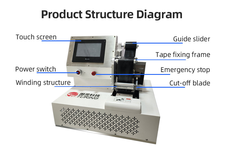 TR-J5 semi-automatic 85mm wide point tape wrapping machine