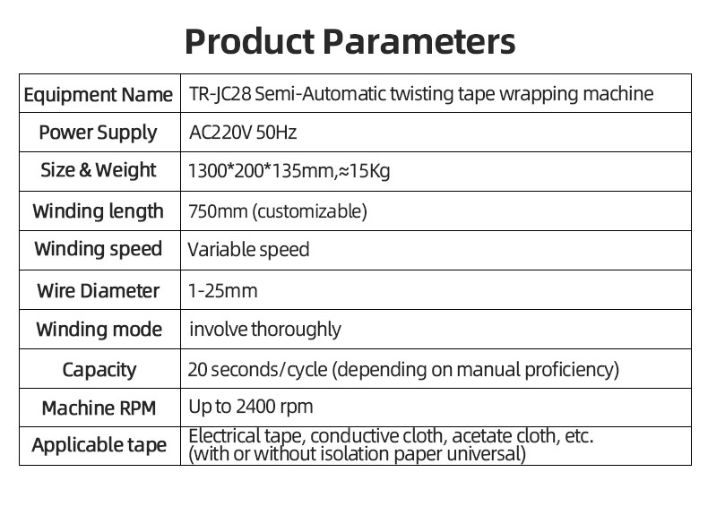 TR-JC28 Twist Tape Wrapping Machine