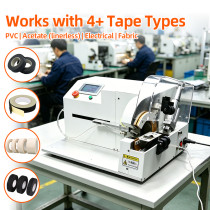 TR-303XL automatic pull wire to wrap PVC tape flannel tape acetate adhesive machine