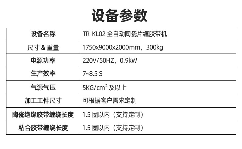 TR-J5半自动85mm宽点缠胶布机