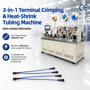TR-DW301 Three-in-One Terminal Crimping & Heat-Shrink Tubing Machine