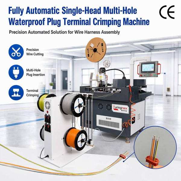 TR-FSS01 Fully Automatic Single-Head Multi-Hole Waterproof Plug Terminal Crimping Machine