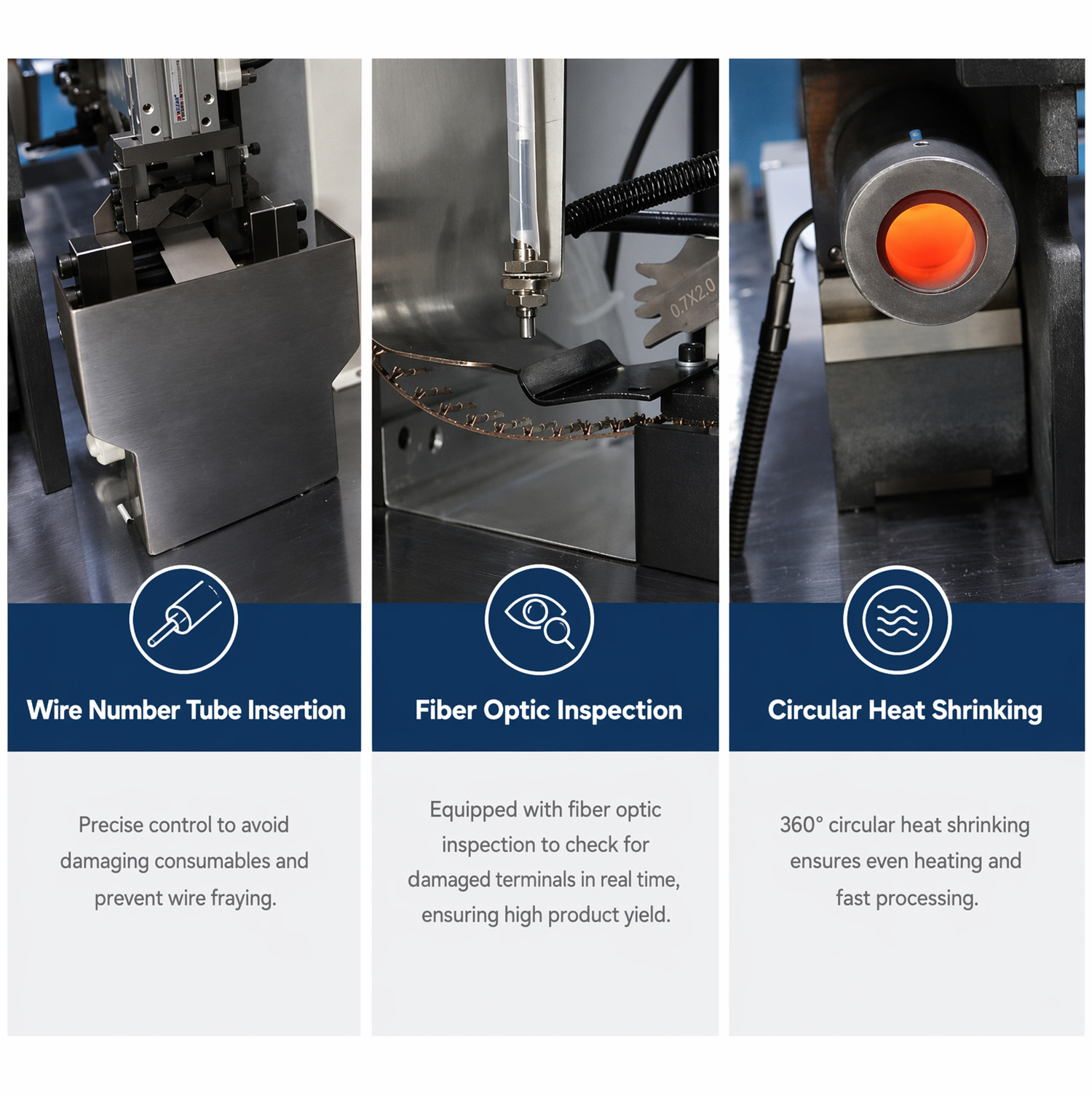 TR-3001 double-head 4T heat shrinkable tube terminal machine