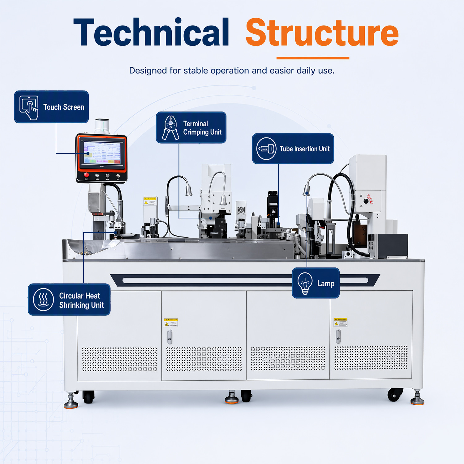 TR-3001 double-head 4T heat shrinkable tube terminal machine