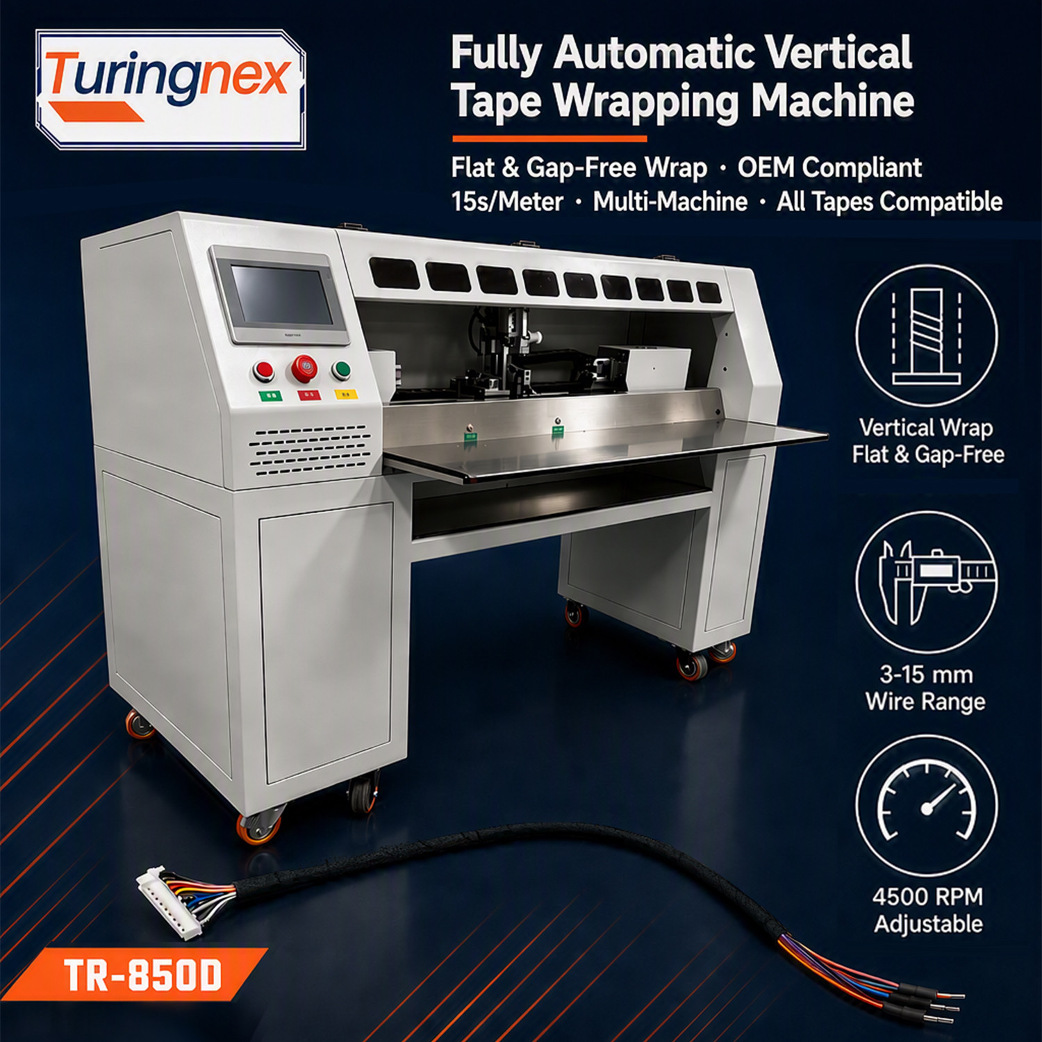TR-388DZ Fully automatic double-head crimping enadouble-head inserting shellsingle-head threading hydrant machine