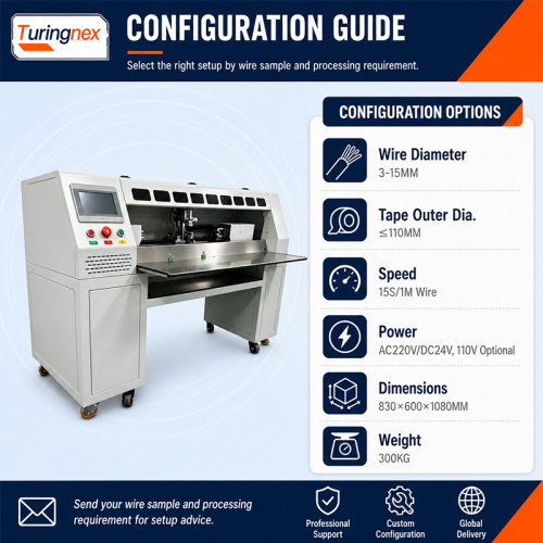 TR‑850D Automatic Vertical Full‑wrap  Tape Wrapping Machine