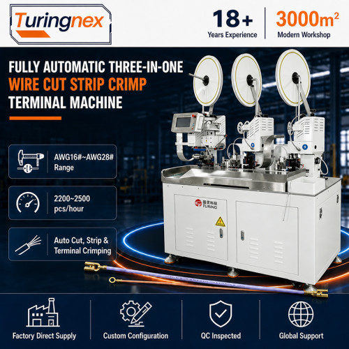 TR‑HY03 Fully Automatic Three-in-One Terminal Crimping Machine