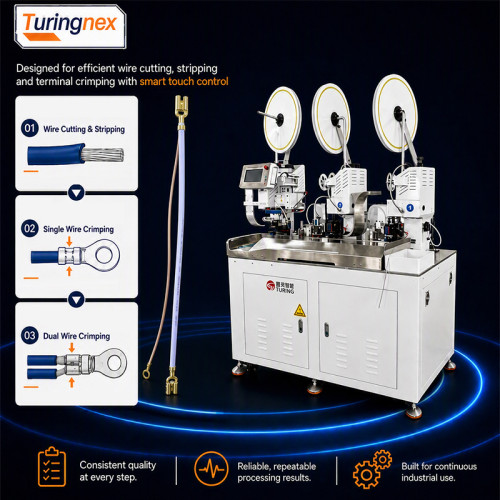 TR‑HY03 Fully Automatic Three-in-One Terminal Crimping Machine