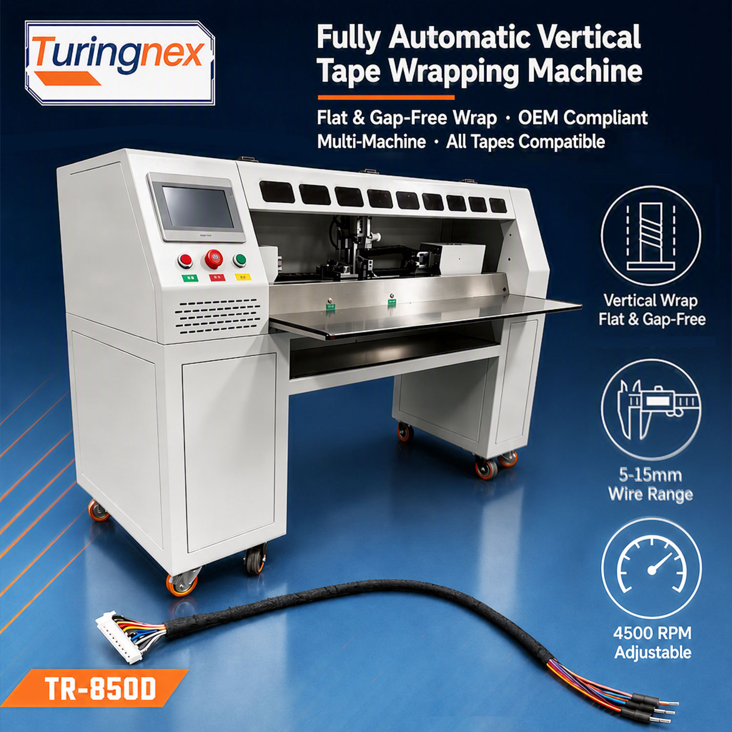 TR-388DZ Fully automatic double-head crimping enadouble-head inserting shellsingle-head threading hydrant machine