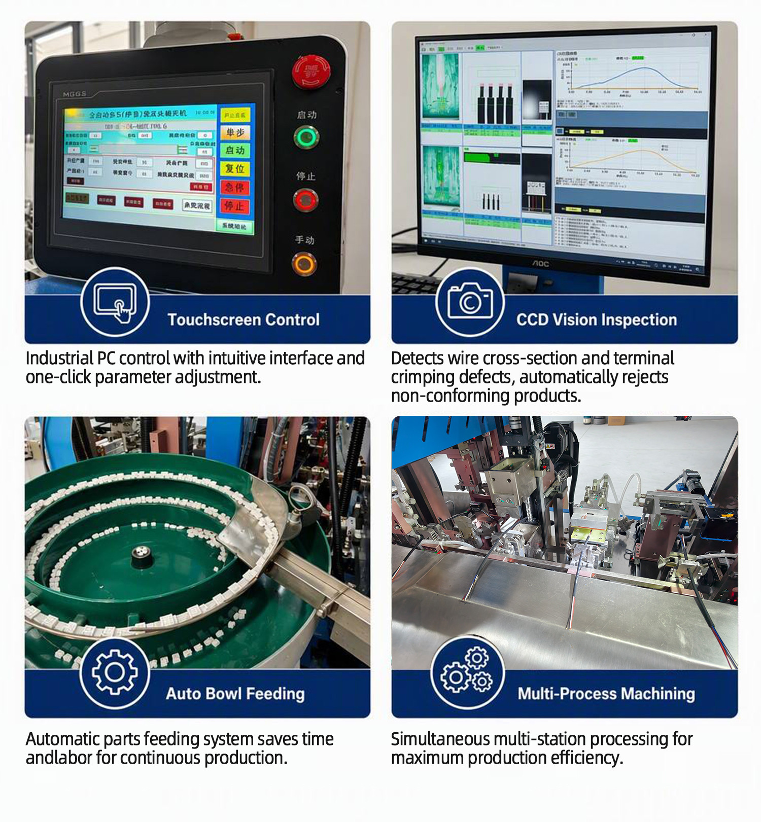 TR-388DZ Fully automatic double-head crimping enadouble-head inserting shellsingle-head threading hydrant machine