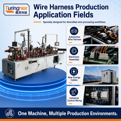 TR-M9 Auto Double-End Crimping Machine for Round  Sheathed Wire with Heat Shrink Tube & Housing Insertion