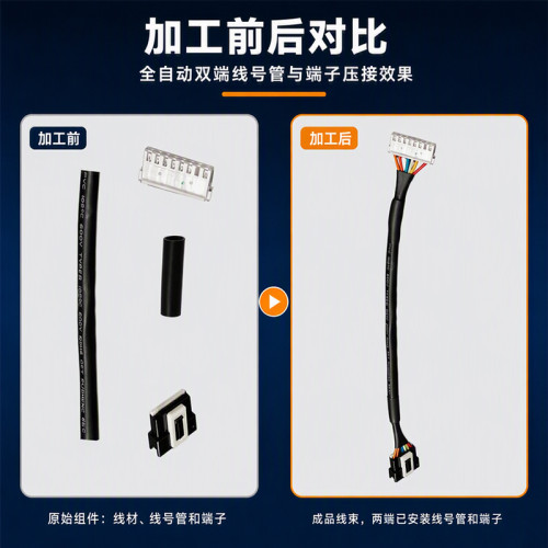 TR-M9 全自动双头圆护套线热缩套管插胶壳端子机
