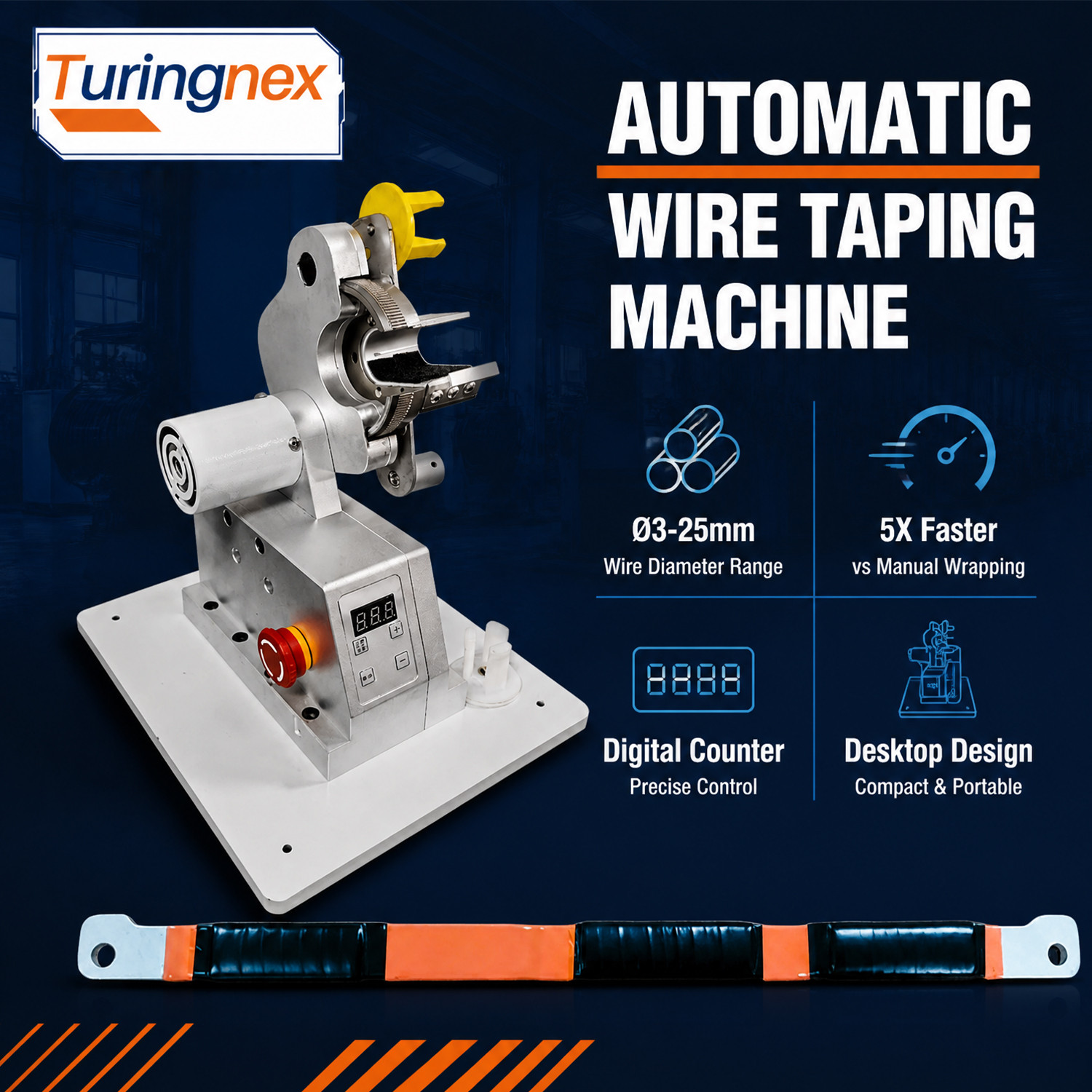 TR-303K Semi-automatic Single Pull Tape Wrapping Machine