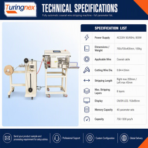 TR-9800 Fully Automatic Coaxial Wire Stripping Machine