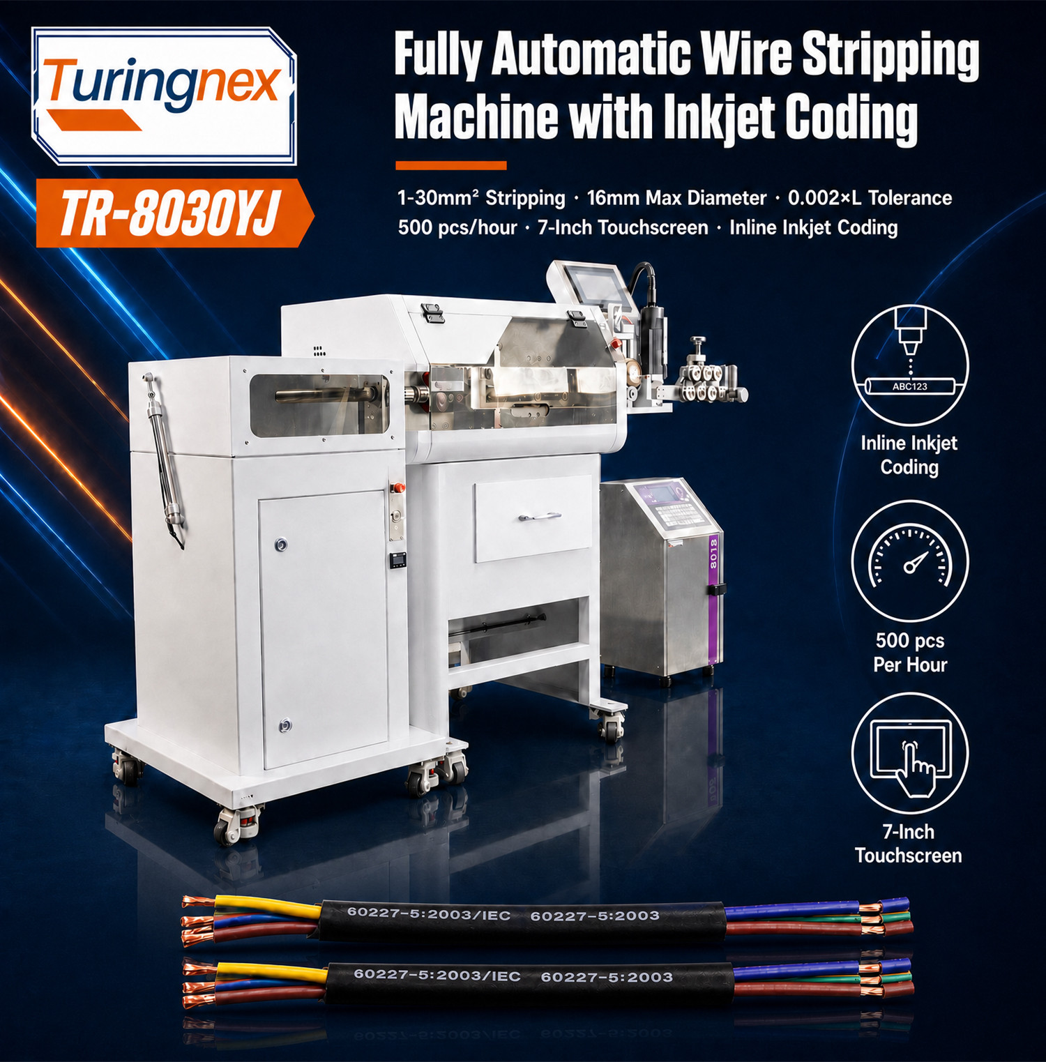 TR-388DZ Fully automatic double-head crimping enadouble-head inserting shellsingle-head threading hydrant machine