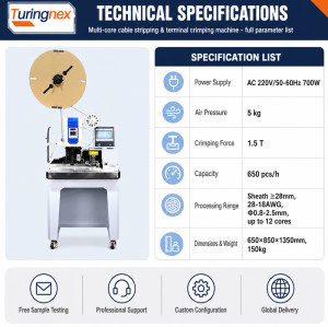 TR-HT03 Multi-core Wire Automatic Stripping And Terminal Crimping Machine