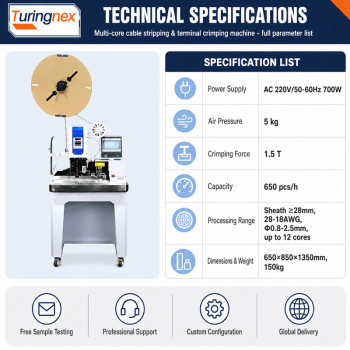 TR-HT03 Multi-core Wire Automatic Stripping And Terminal Crimping Machine
