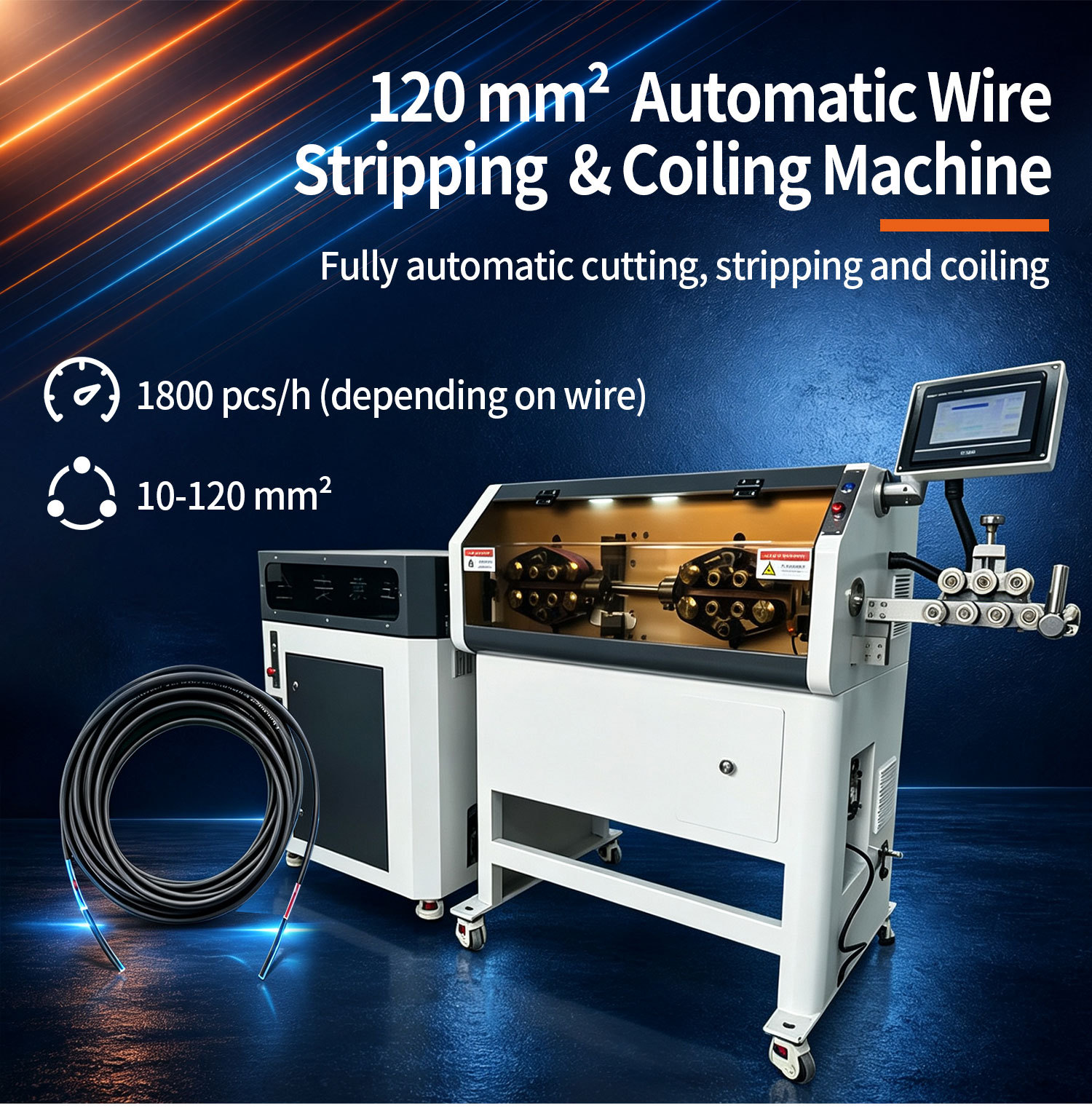TR-388DZ Fully automatic double-head crimping enadouble-head inserting shellsingle-head threading hydrant machine